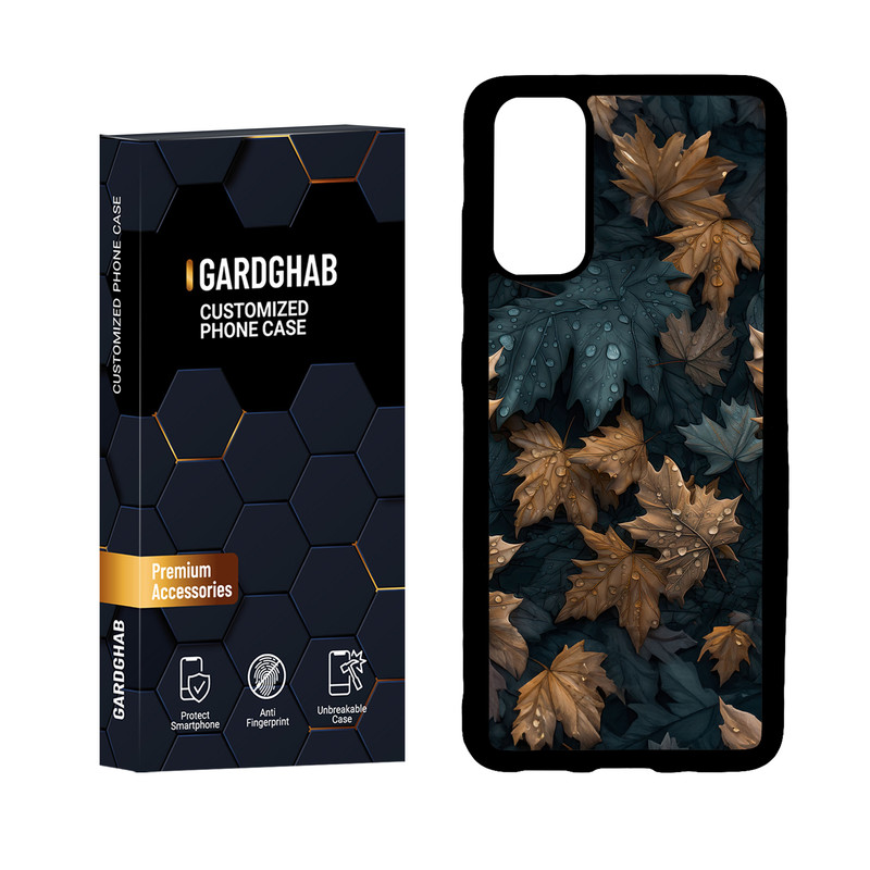 کاور گارد قاب مدل دور ژله ای برگ مناسب برای گوشی موبایل سامسونگ Galaxy S20