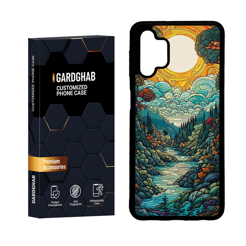 کاور گارد قاب مدل دور ژله ای هنری مناسب برای گوشی موبایل سامسونگ Galaxy A32 5G / M32 5G