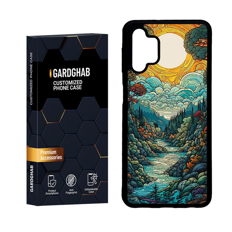 کاور گارد قاب مدل دور ژله ای هنری مناسب برای گوشی موبایل سامسونگ Galaxy A32 5G / M32 5G