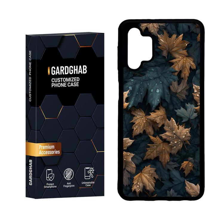 کاور گارد قاب مدل دور ژله ای برگ مناسب برای گوشی موبایل سامسونگ Galaxy A32 5G / M32 5G