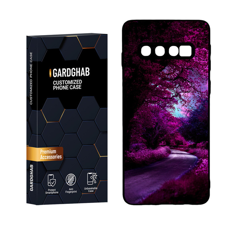 کاور گارد قاب مدل پشت گلس منظره و طبیعت مناسب برای گوشی موبایل سامسونگ Galaxy S10