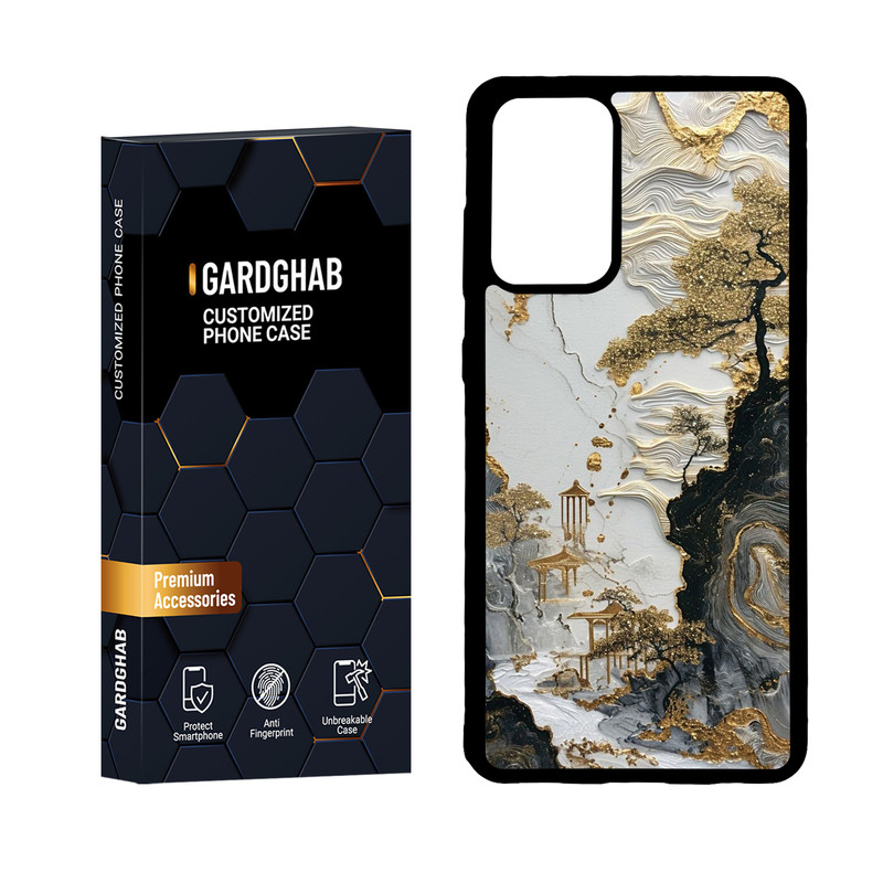 کاور گارد قاب مدل پشت گلس هنری مناسب برای گوشی موبایل سامسونگ Galaxy A72