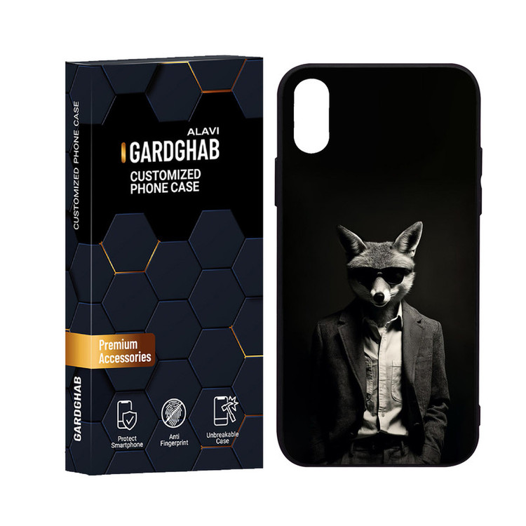 کاور گارد قاب علوی مدل دورژله ای پشت گلس کارتنی و انیمه مناسب برای گوشی موبایل اپل iPhone X / XS