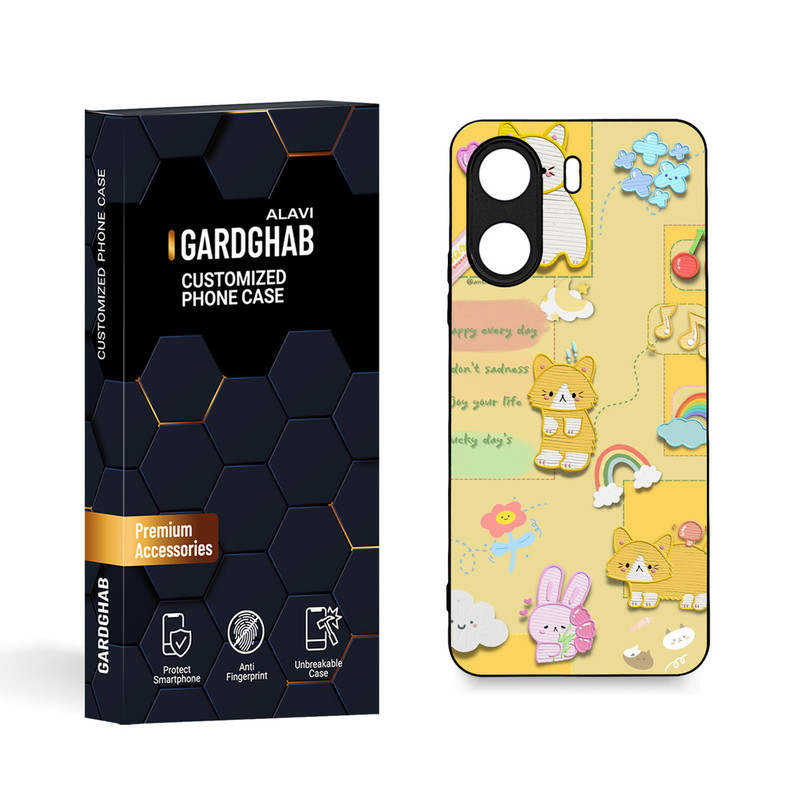 کاور گارد قاب مدل دورژله ای فانتزی مناسب برای گوشی موبایل شیائومی Poco C65 / Redmi 13c