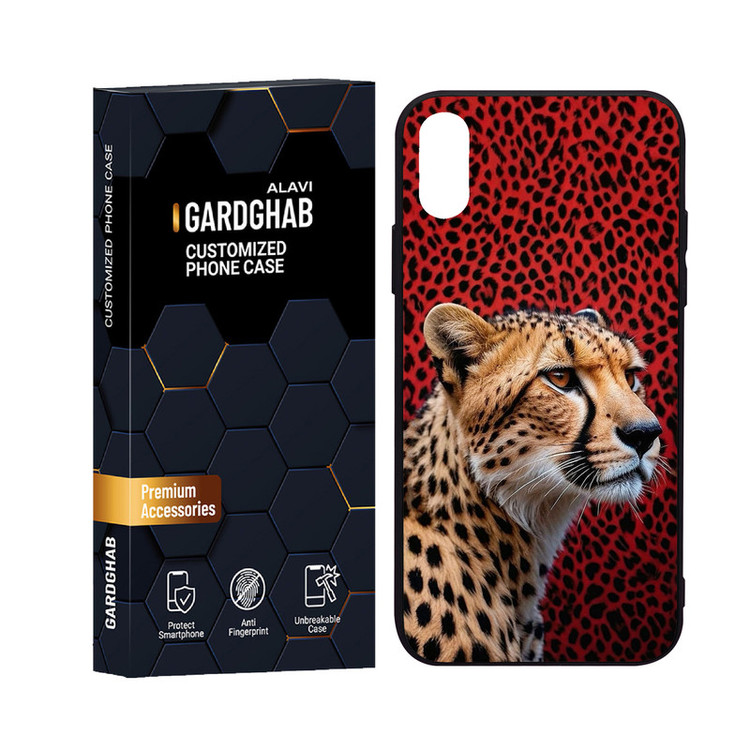 کاور گارد قاب علوی مدل دورژله پشت گلس حیوانات مناسب برای گوشی موبایل اپل iPhone X / XS