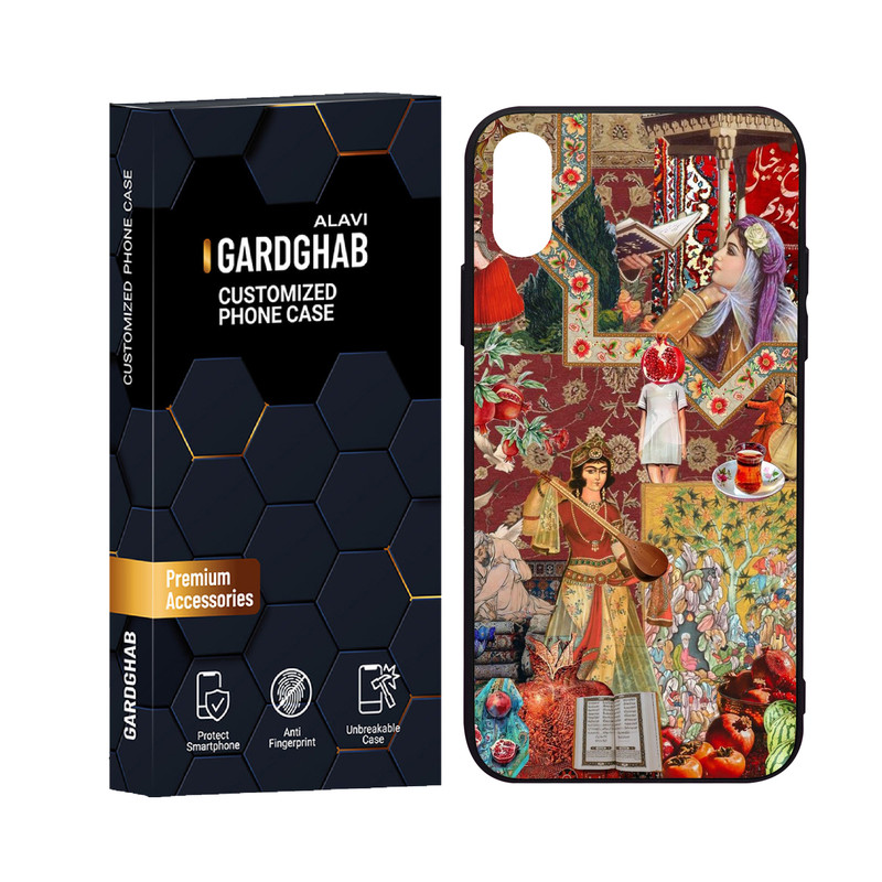 کاور گارد قاب علوی مدل دورژله ای پشت گلس ایرانی مناسب برای گوشی موبایل اپل iPhone X / XS