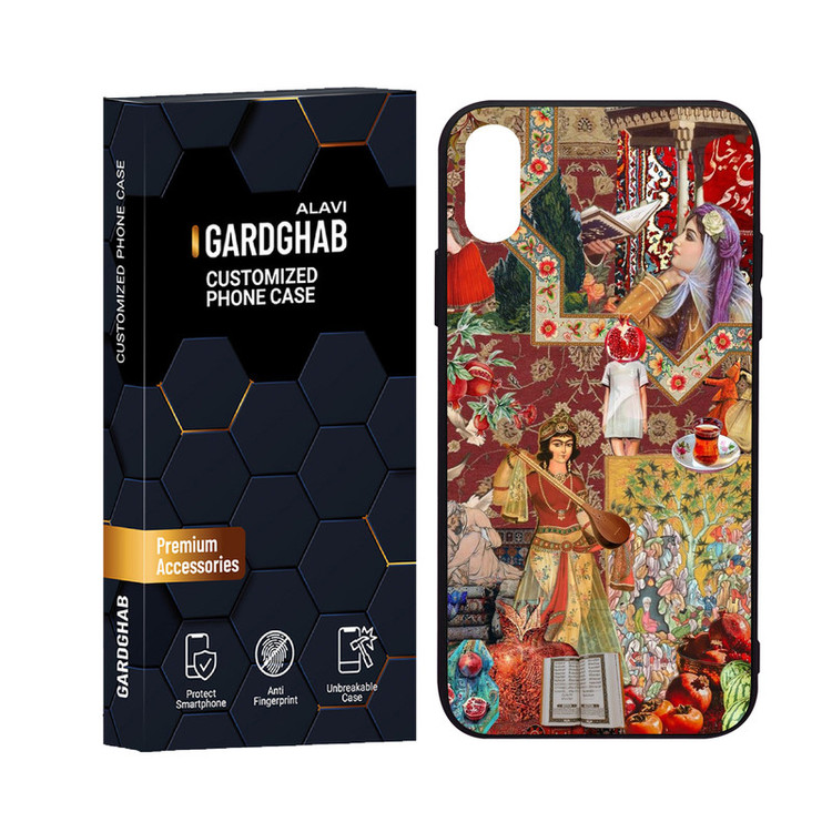 کاور گارد قاب علوی مدل دورژله ای پشت گلس ایرانی مناسب برای گوشی موبایل اپل iPhone X / XS