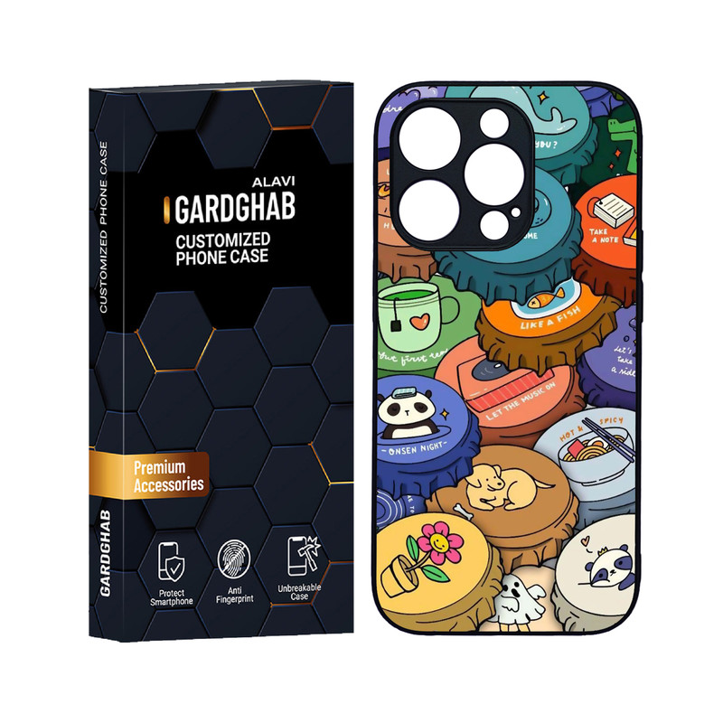 کاور گارد قاب علوی مدل دورژله ای کارتنی و انیمه مناسب برای گوشی موبایل اپل iPhone 14 Pro