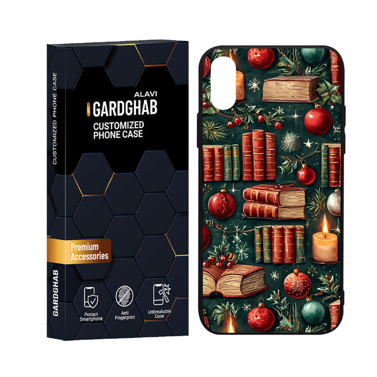کاور گارد قاب علوی مدل دورژله ای پشت گلس هنری مناسب برای گوشی موبایل اپل iPhone X / XS