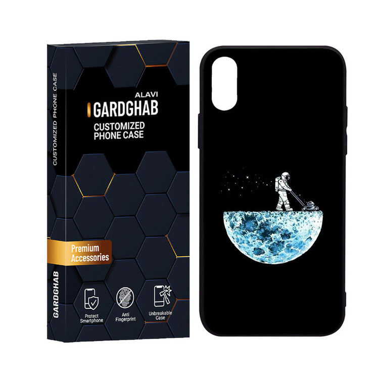کاور گارد قاب علوی مدل دورژله پشت گلس کهکشان مناسب برای گوشی موبایل اپل iPhone X / XS