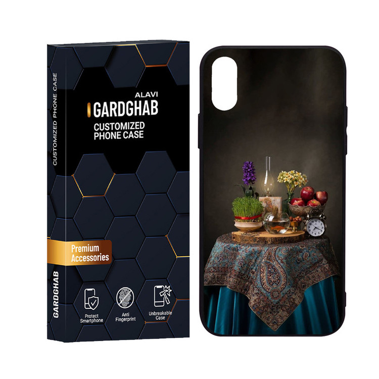 کاور گارد قاب علوی مدل دورژله ای پشت گلس ایرانی مناسب برای گوشی موبایل اپل iPhone X / XS