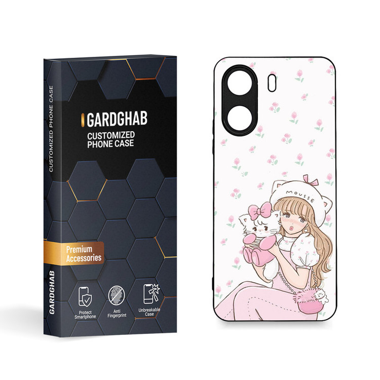 کاور گارد قاب مدل دورژله ای دخترانه مناسب برای گوشی موبایل شیائومی Poco C65 / Redmi 13c