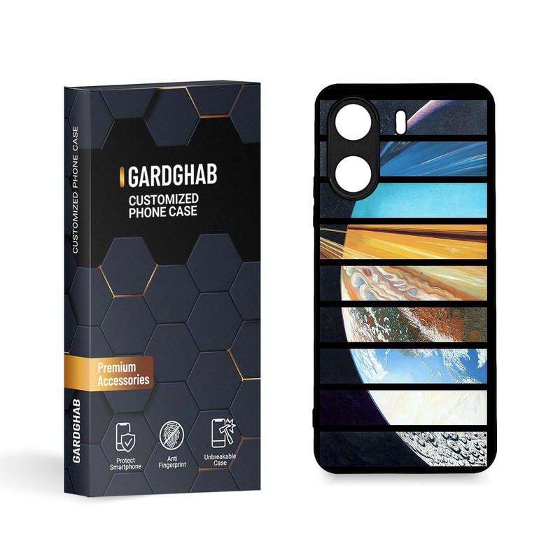 کاور گارد قاب مدل دورژله ای کهکشان مناسب برای گوشی موبایل شیائومی  Poco C65 / Redmi 13c