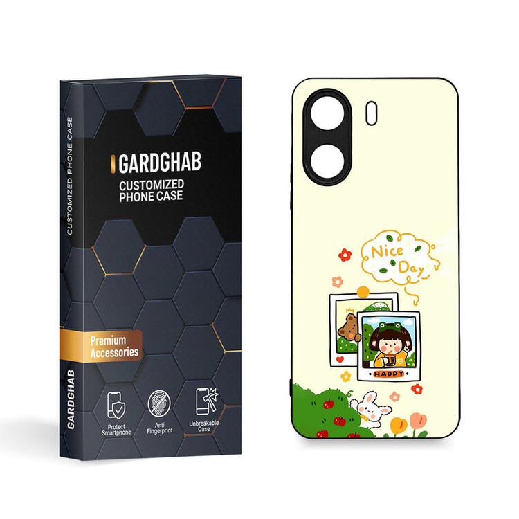 کاور گارد قاب مدل دورژله ای دخترانه مناسب برای گوشی موبایل شیائومی Poco C65 / Redmi 13c