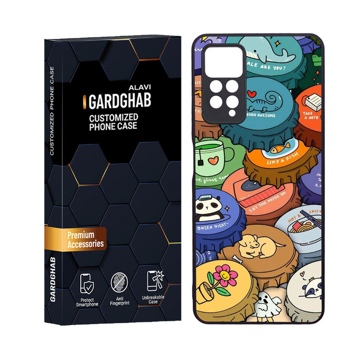 کاور گارد قاب علوی مدل دورژله ای کارتنی و انیمه مناسب برای گوشی موبایل شیائومی Redmi Note 12 Pro 4G