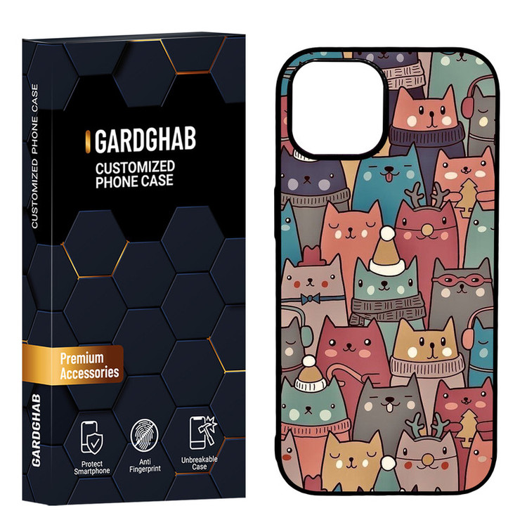 کاور گارد قاب مدل دور ژله ای پشت گلس فانتزی مناسب برای گوشی موبایل اپل iPhone 15