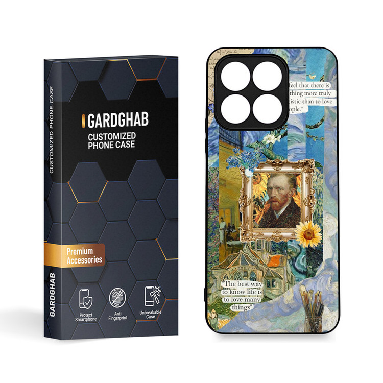 کاور گارد قاب مدل دورژله ای هنری مناسب برای گوشی موبایل آنر X8a 4G