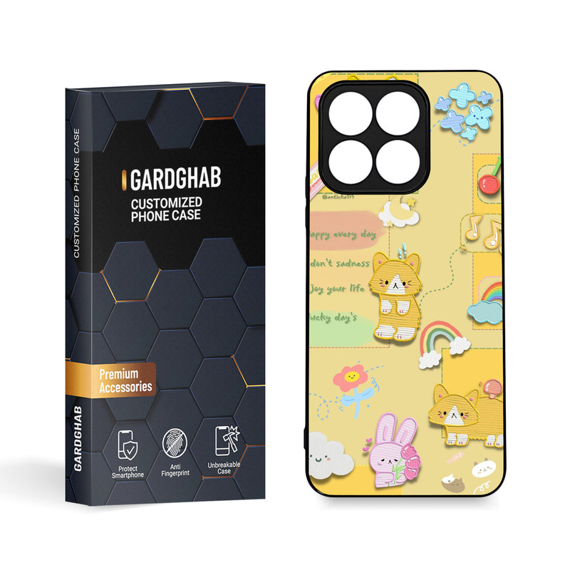کاور گارد قاب مدل دور ژله ای فانتزی  مناسب برای گوشی موبایل آنر X8a 4G