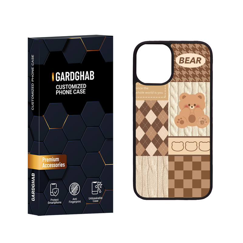 کاور گارد قاب مدل دور ژله ای پشت گلس فانتزی مناسب برای گوشی موبایل اپل iPhone 12 Mini