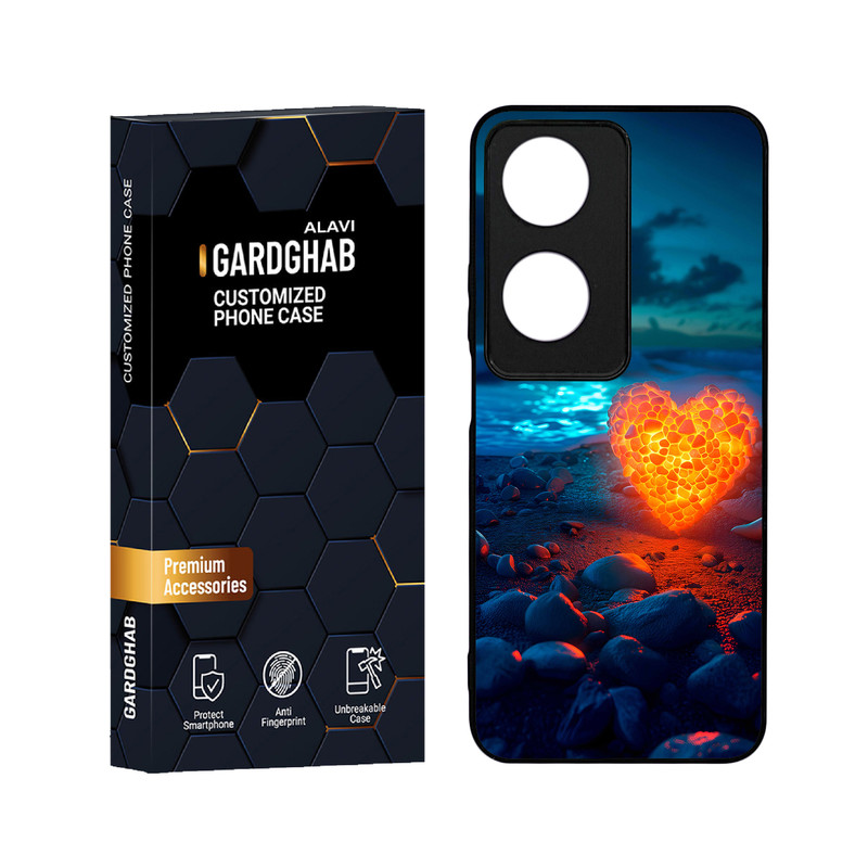 کاور گارد قاب علوی مدل دور ژله ای عاشقانه مناسب برای گوشی موبایل آنر X7B 4G