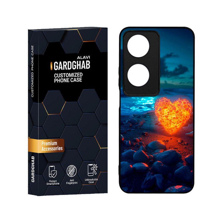 کاور گارد قاب علوی مدل دور ژله ای عاشقانه مناسب برای گوشی موبایل آنر X7B 4G