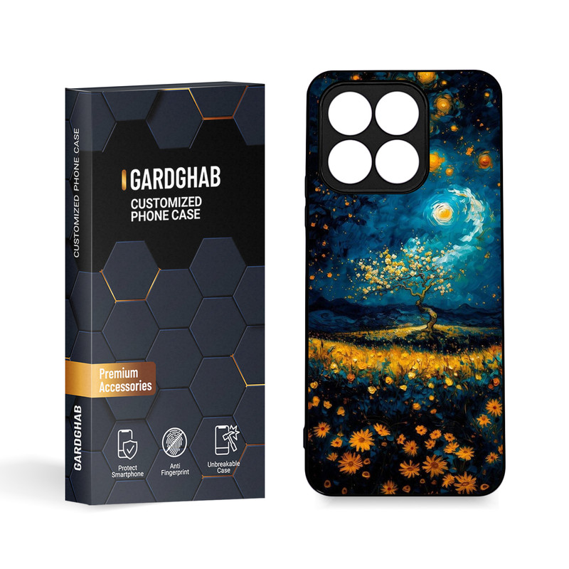 کاور گارد قاب مدل دورژله ای  هنری مناسب برای گوشی موبایل آنر X8a 4G