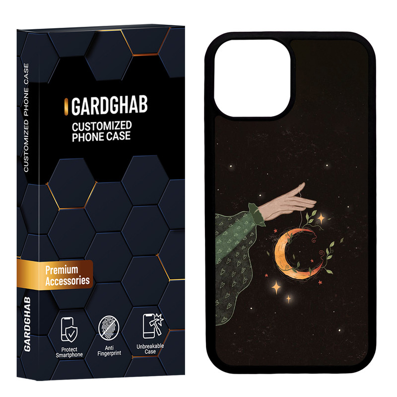 کاور گارد قاب مدل دورژله ای پشت گلس هنری مناسب برای گوشی موبایل اپل iPhone 13 Mini