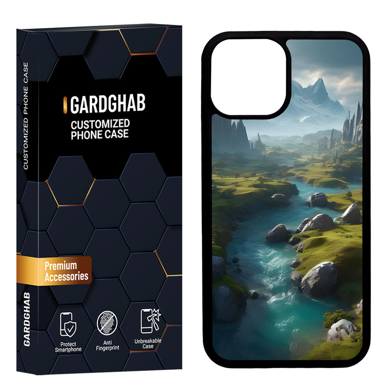 کاور گارد قاب مدل دور ژله ای هنری مناسب برای گوشی موبایل اپل iPhone 13 Mini