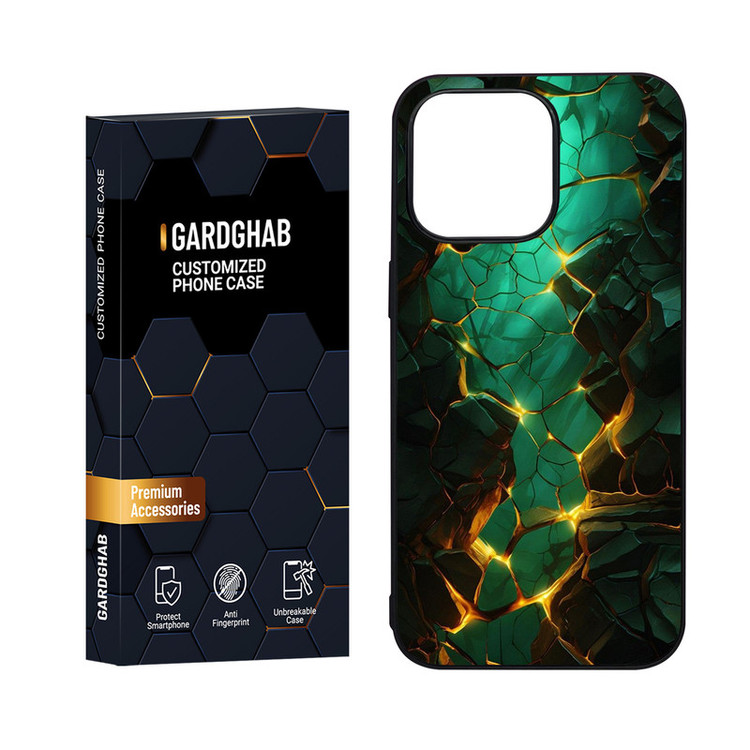 کاور گارد قاب مدل دور ژله ای پشت گلس ساده مناسب برای گوشی موبایل اپل iPhone 15 Pro Max