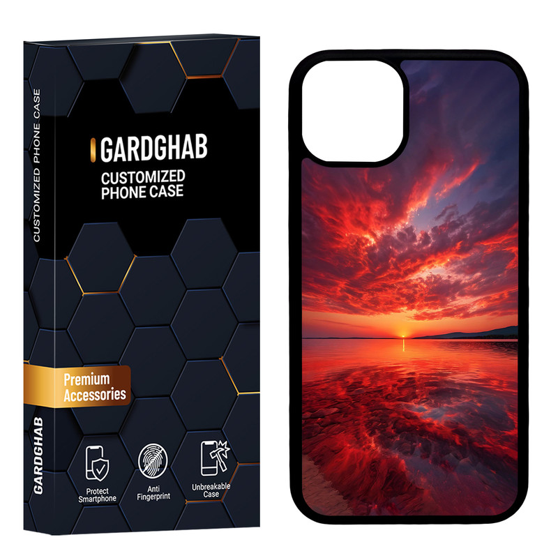 کاور گارد قاب مدل پشت گلس منظره و طبیعت مناسب برای گوشی موبایل اپل iPhone 13