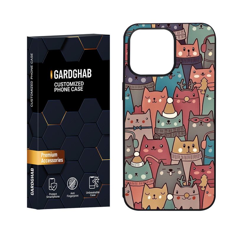 کاور گارد قاب مدل دور ژله ای پشت گلس فانتزی مناسب برای گوشی موبایل اپل iPhone 15 Pro Max