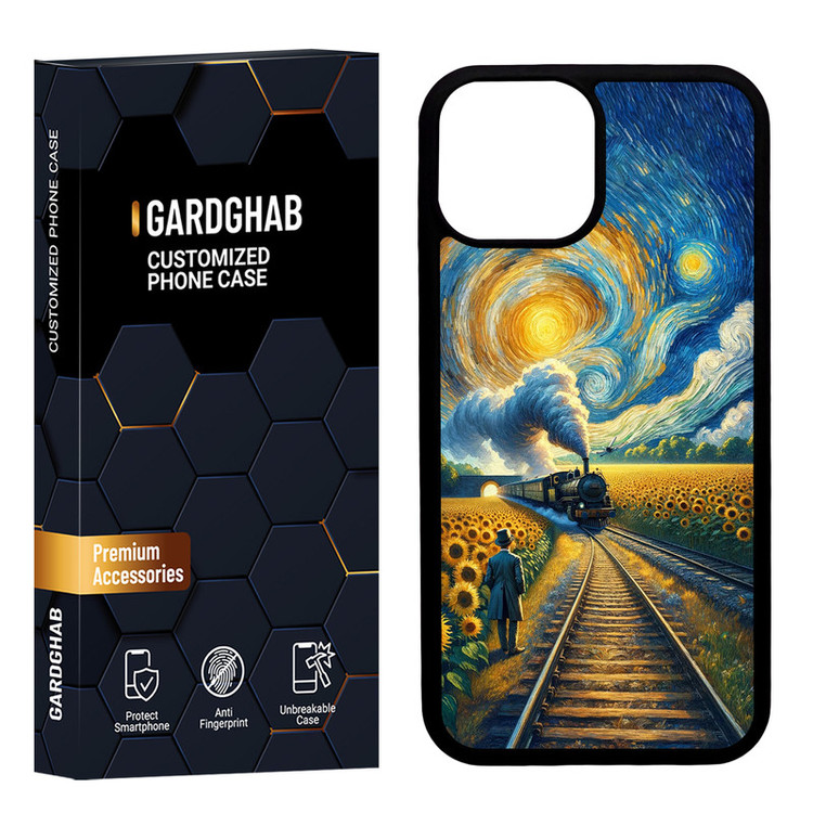 کاور گارد قاب مدل دور ژله ای هنری مناسب برای گوشی موبایل اپل iPhone 13 Mini