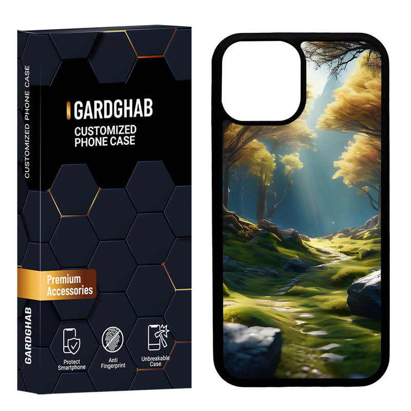 کاور گارد قاب مدل دور ژله ای هنری مناسب برای گوشی موبایل اپل iPhone 13 Mini