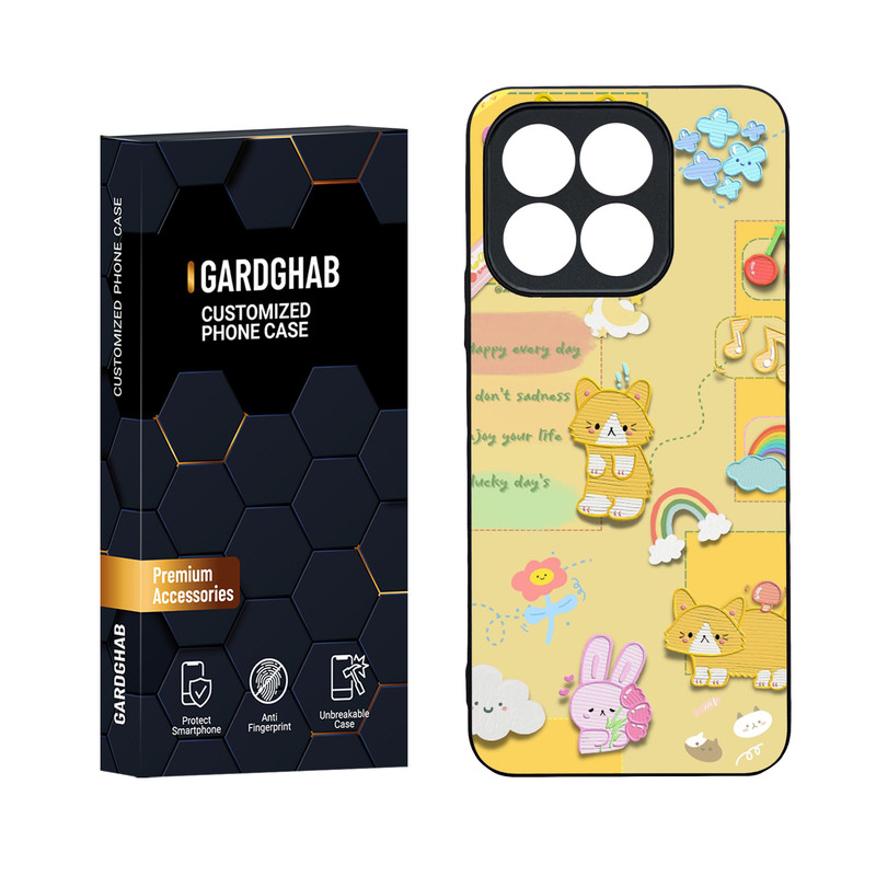 کاور گارد قاب مدل دور ژله ای فانتزی مناسب برای گوشی موبایل آنر Honor X8b 4G
