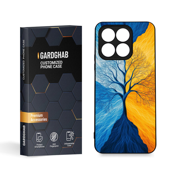 کاور گارد قاب مدل دورژله ای هنری مناسب برای گوشی موبایل آنر X8a 4G