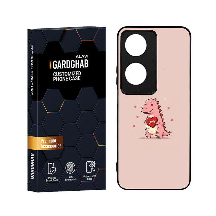 کاور گارد قاب علوی مدل دور ژله ای عاشقانه مناسب برای گوشی موبایل آنر X7B 4G