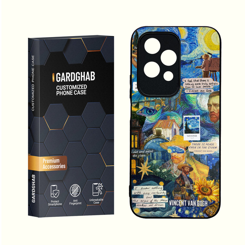 کاور گارد قاب مدل دور ژله ای پشت گلس هنری مناسب برای گوشی  انر Honor 200 Lite 5G