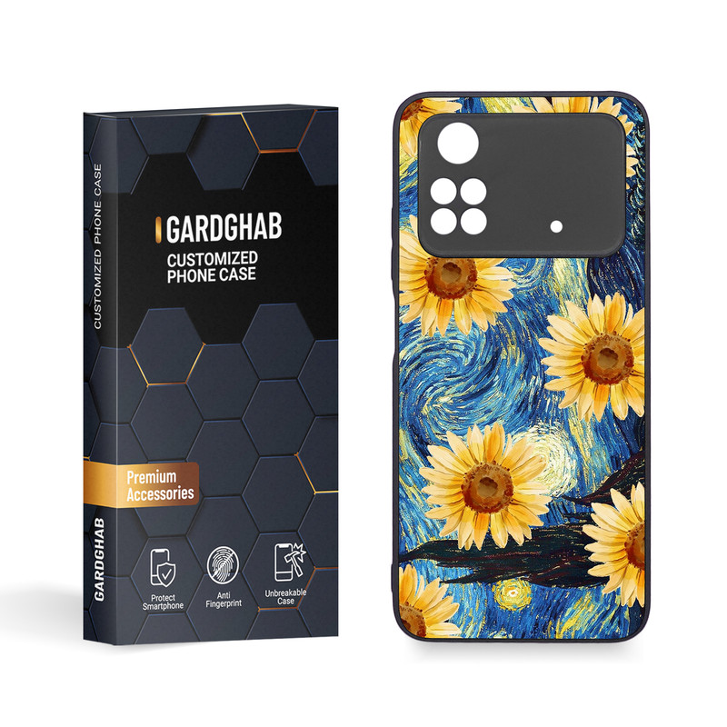 کاور گارد قاب مدل گل مناسب برای گوشی موبایل شیائومی Poco M4 Pro 4G