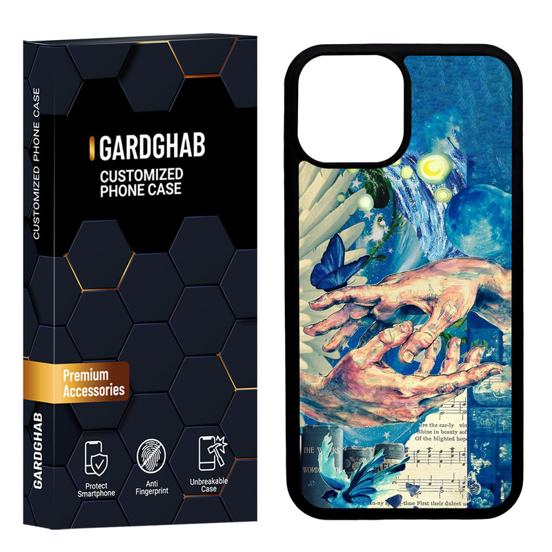 کاور گارد قاب مدل دور ژله ای هنری مناسب برای گوشی موبایل اپل iPhone 13 Mini