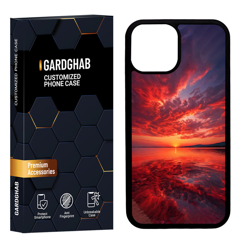 کاور گارد قاب مدل دور ژله ای منظره و طبیعت مناسب برای گوشی موبایل اپل iPhone 13 Mini