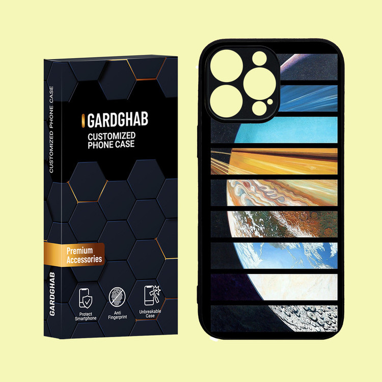 کاور گارد قاب مدل دور ژله ای کهکشان مناسب برای گوشی موبایل اپل iPhone 16 Pro Max