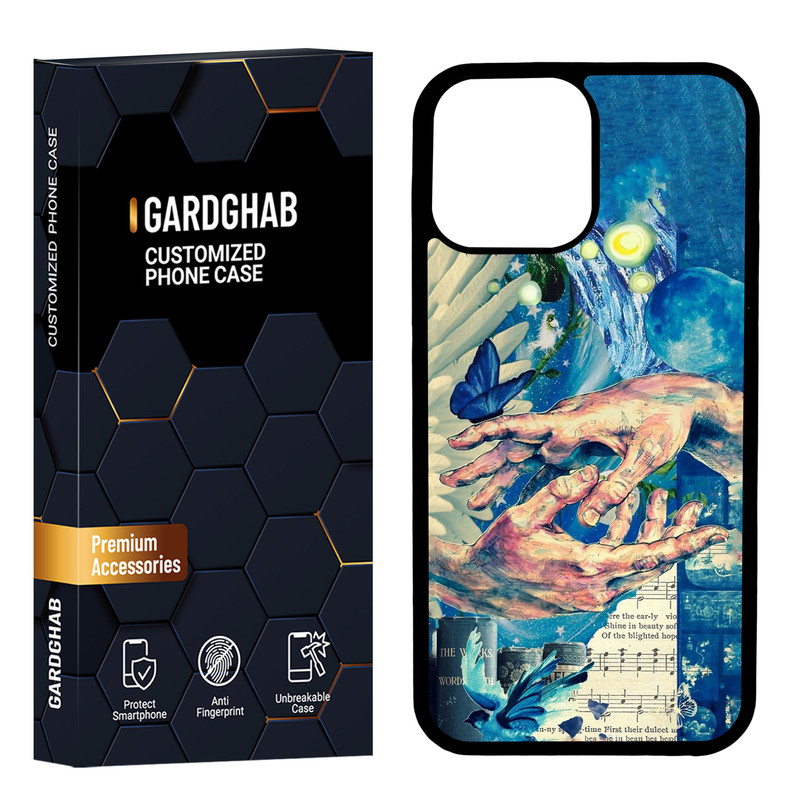 کاور گارد قاب مدل پشت گلس هنری مناسب برای گوشی موبایل اپل iPhone 13 Pro Max
