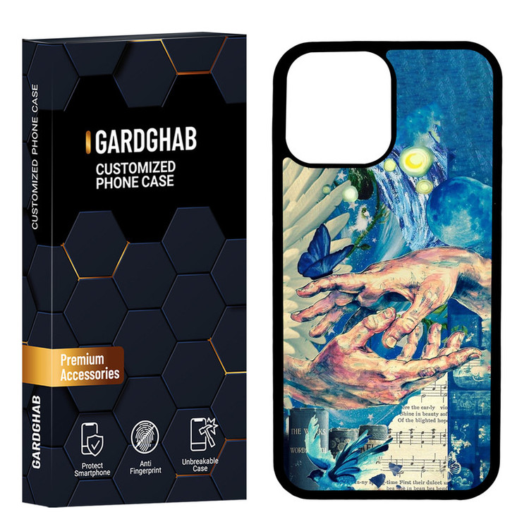 کاور گارد قاب مدل پشت گلس هنری مناسب برای گوشی موبایل اپل iPhone 13 Pro Max