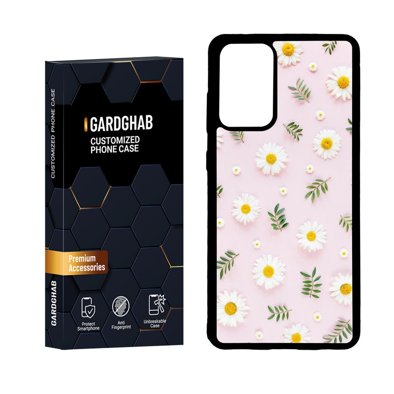 کاور گارد قاب مدل دور ژله ای گل مناسب برای گوشی موبایل سامسونگ Galaxy A72