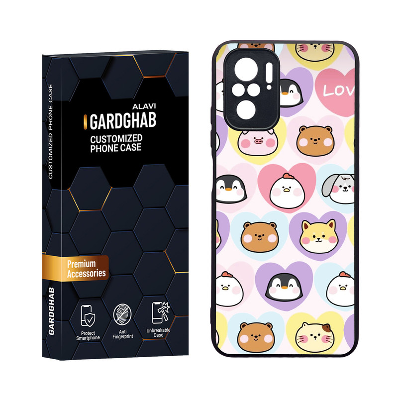 کاور گارد قاب مدل دورژله ای فانتزی مناسب برای گوشی موبایل شیائومی Redmi Note 10 4G / Note 10s / Poco M5s