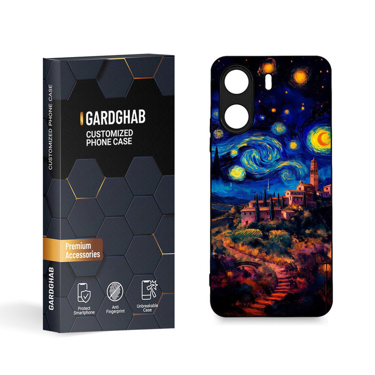 کاور گارد قاب مدل دورژله ای هنری مناسب برای گوشی موبایل شیائومی Poco C65 / Redmi 13c