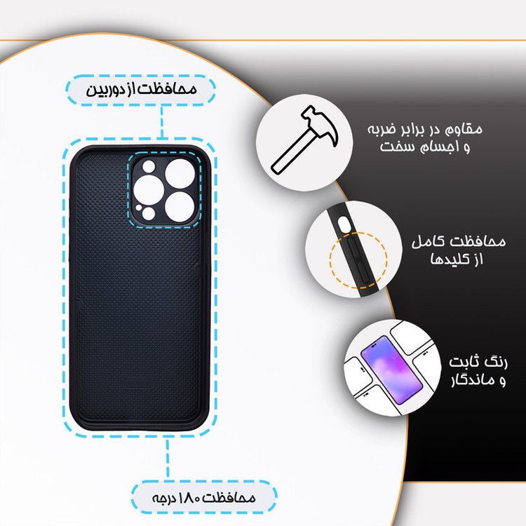 کاور گارد قاب علوی مدل دورژله ای حیوانات مناسب برای گوشی موبایل اپل iPhone 14 Pro Max