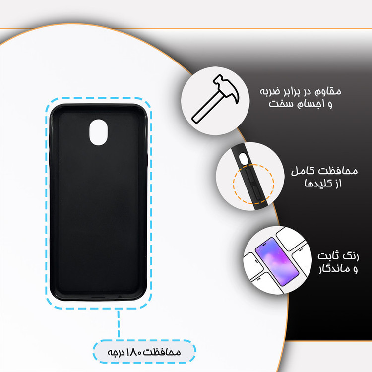کاور گارد قاب مدل دور ژله ای ساده مناسب برای گوشی موبایل سامسونگ Galaxy J7 Pro