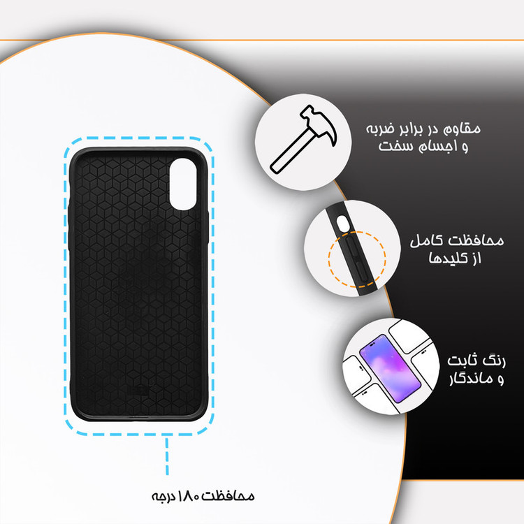 کاور گارد قاب مدل هنری مناسب برای گوشی موبایل اپل iPhone X/Xs