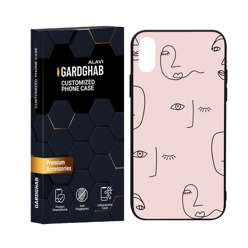کاور گارد قاب علوی مدل دورژله ای پشت گلس ساده و مینیمال مناسب برای گوشی موبایل اپل iPhone X / XS